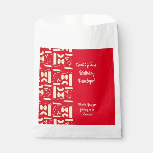 Sacolinha Noodles Pasta Kid Party - primeiro aniversario Ita (Frente)