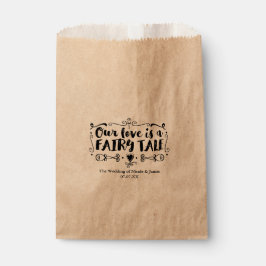 Sacolinha NOSSO AMOR É UM CONTOS DE FADAS Favor de casamento