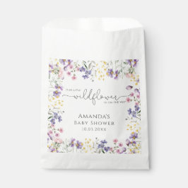 Sacolinha Nosso pequeno Chá de fraldas de flor selvagem