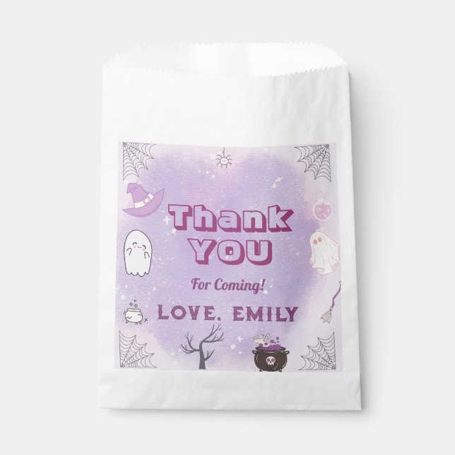 Sacolinha Nosso Pequeno primeiro aniversario De Halloween Fa (Frente)