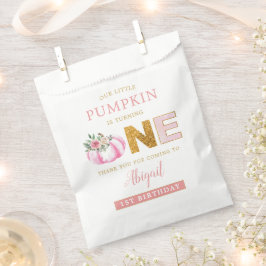 Sacolinha Nosso Pequeno primeiro aniversario Rosa-Rosa