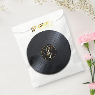 Sacolinha Notas Musicais de Vinil Amor