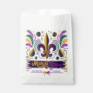 Sacolinha Nova Orleans Mardi Gras verde-roxo