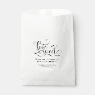 Sacolinha O amor é as bolsas doces do favor do casamento