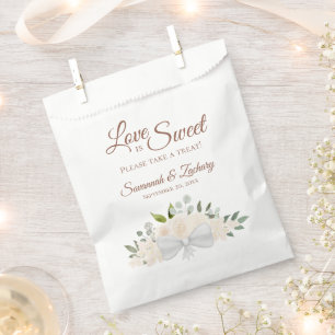 Sacolinha O amor é doce Blush Peach Floral Wedat Treat