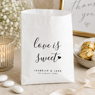 Sacolinha O amor é doce  Casamento Branco Simples Minimalis