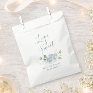 Sacolinha O amor é doce cor azul-d-água cor floral b