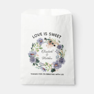 Sacolinha O Amor é Doce Coroa Floral Elegante Casamento