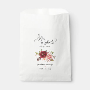 Sacolinha O amor é doce desfrutar de um casamento floral de