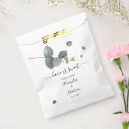 Sacolinha O amor é doce Eucalyptus Wedding Sweet Treat Favor