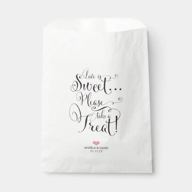 Sacolinha O amor é doce favorito (Frente)