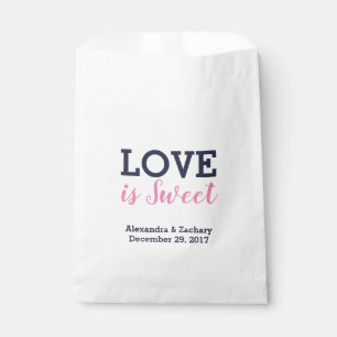 Sacolinha O amor é doce Marinho cor-de-rosa, doce, doce doce
