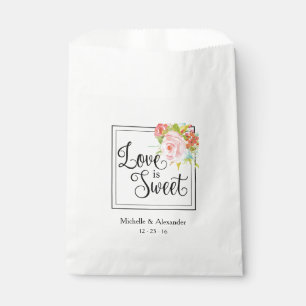 Sacolinha O amor é doce - saco do favor do casamento,