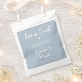 Sacolinha O amor é um doce casamento azul empoeirado