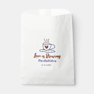 Sacolinha O amor está fervendo brown blue chá de noiva adici