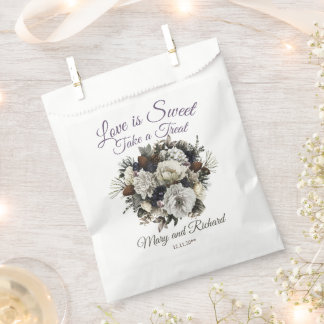 Sacolinha O Amor Floral da Conífera de Inverno é doce Faça u