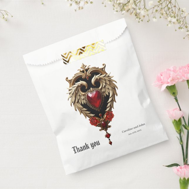 Sacolinha O coração gótico do fogo e do ouro. (Selado)