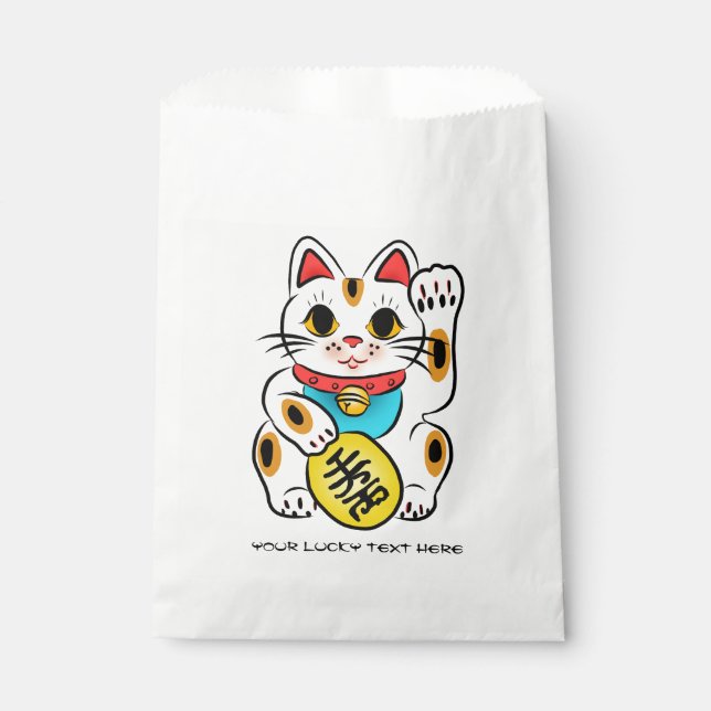 Sacolinha O gato sortudo Maneki Neko favorece bolsas PERSONA (Frente)