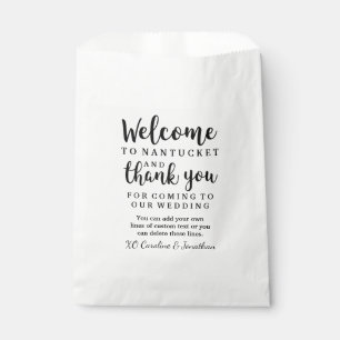 Sacolinha Obrigado bem-vindo Wedding você saco feito sob