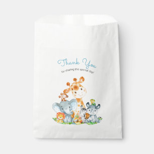 Sacolinha Obrigado bonito dos animais da selva do safari da