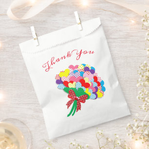 Sacolinha Obrigado Buquê Coração Favor Bag