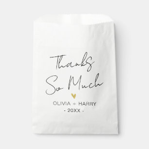 Sacolinha Obrigado Casamento Branco Dourado Elegante Moderno
