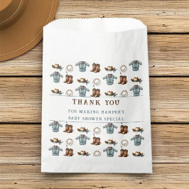 Sacolinha Obrigado, Chá de fraldas Do Cowboy Patterno Boy