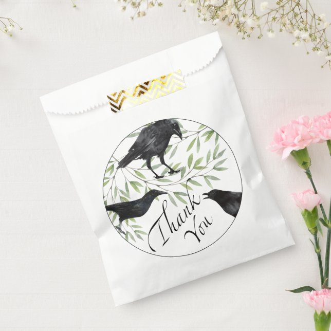 Sacolinha Obrigado Crow Love Birds Favor Bag (Selado)