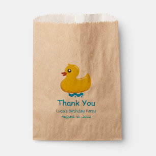 Sacolinha obrigado de borracha amarelo do pato você