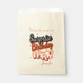 Sacolinha Obrigado Festa de aniversário Surpresa | Laranja