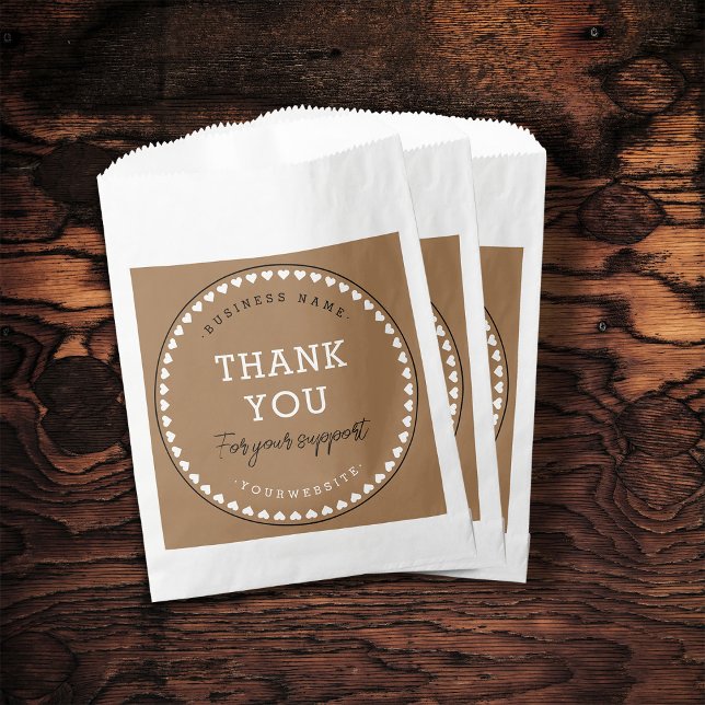 Sacolinha Obrigado Pelo Seu Suporte À Bag De Papel Beige (Criador carregado)