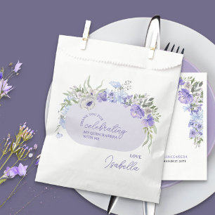 Sacolinha Obrigado por Celebrar Purple Peri Floral