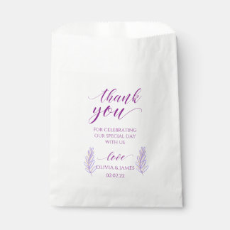 Sacolinha obrigado roxo, sua bolsa de casamento