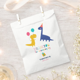 Sacolinha Obrigados de Aniversário do Dinossauro Gelado para