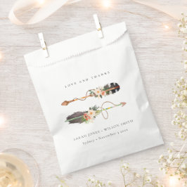 Sacolinha Obrigados De Casamento De Seta Floral Rustic Boho 