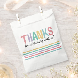 Sacolinha Obrigados do Chá de fraldas do Arco-íris