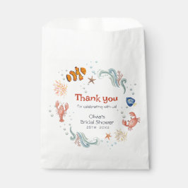 Sacolinha Ocean Nautical Bridal Shower Thank You Treat Bags 