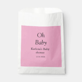 Sacolinha Oh bebê adicione nome chá de fraldas data simples 