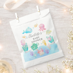 Sacolinha Oh Bebê Sob O Chá de fraldas Do Mar