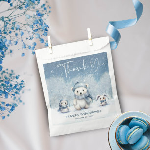 Sacolinha Oh Boy Winter   Chá de fraldas Woodland Editável