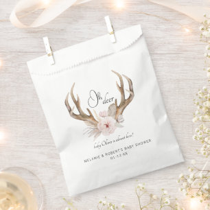 Sacolinha Oh Deer Chá de fraldas Favor Bag - Woodland Floral