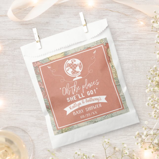 Sacolinha "Oh, os lugares que ela vai!" Chá de fraldas de Ma (Cortado)