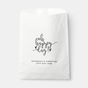 Sacolinha Oh saco Wedding personalizado do favor do dia