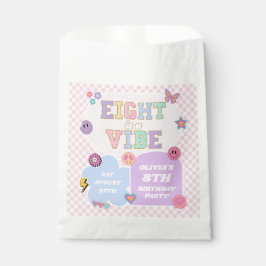 Sacolinha Oito É Uma Festa de aniversário Vibe Preppy Patch 