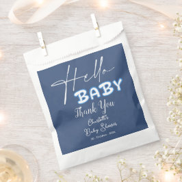 Sacolinha Olá Bebê Elegante Chá de fraldas Azul Escuro