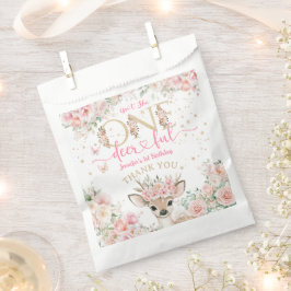 Sacolinha One-Deer-Ful 1st Birthday Girl Pink Fawn