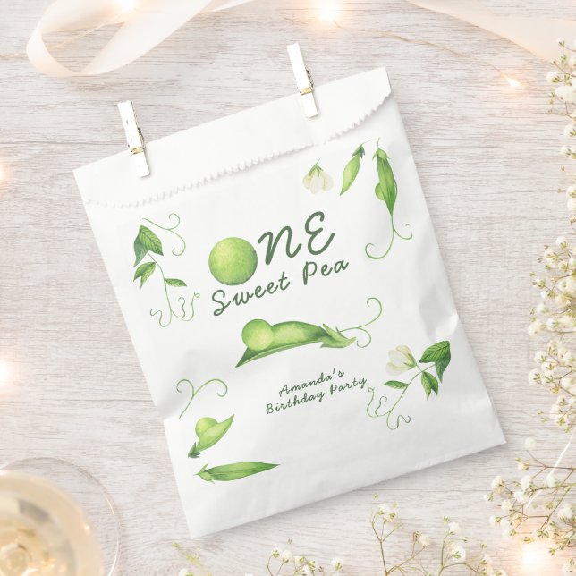 Sacolinha One Sweet Pea First Birthday (Cortado)