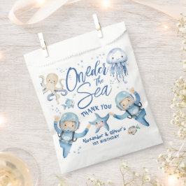 Sacolinha ONEder The Sea Twin Boys 1st birthday Cute Ocean 