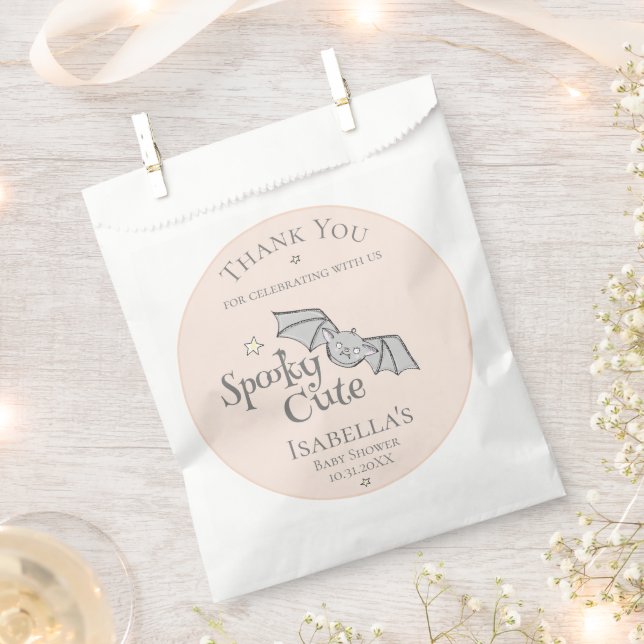 Sacolinha Orange Spooky Cute Bats Baby Halloween (Cortado)