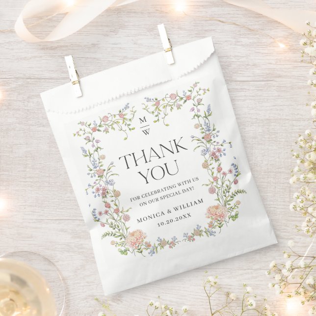 Sacolinha Ornamentado Grace Pastel Blush Casamento Floral (Cortado)